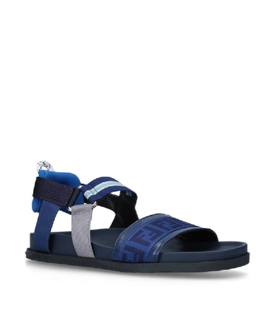 Fendi Kids Leather Logo Sandals