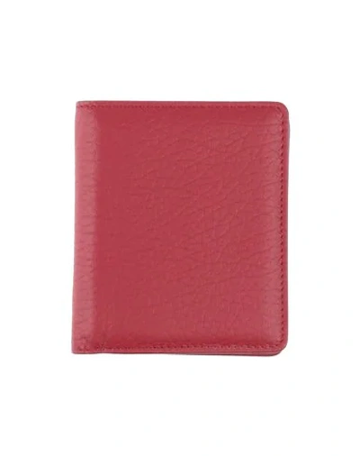 Maison Margiela Wallet In Maroon