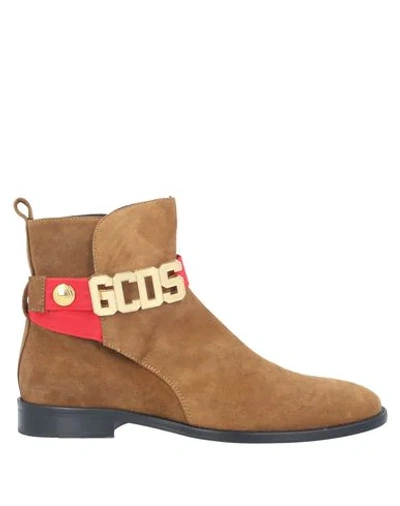 Gcds Ankle Boots In Camel