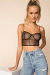 Superdown Gia Cropped Top In Black Metallic
