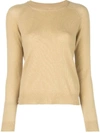 ALEXANDRA GOLOVANOFF MILA CASHMERE CREW NECK SWEATER,MILA POWDER NET