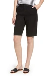 Nydj Stretch Cotton Blend Twill Bermuda Shorts In Black