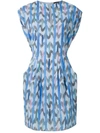 EMPORIO ARMANI ABSTRACT-PRINT SHORT-SLEEVE DRESS