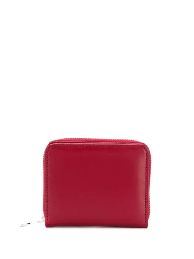 Ami Alexandre Mattiussi Compact Wallet Ami De Coeur Puller In Red