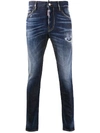 DSQUARED2 MID-RISE RIPPED SKINNY JEANS