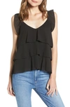 CUPCAKES AND CASHMERE TIERED RUFFLE CAMISOLE,CJ304341