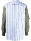 COMME DES GARÇONS SHIRT CONTRAST SLEEVE STRIPED SHIRT