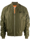 MCQ BY ALEXANDER MCQUEEN LOGO EMBROIDERED BOMBER JACKET