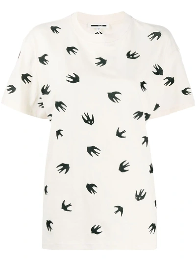 Mcq By Alexander Mcqueen Bird Print T-shirt In White