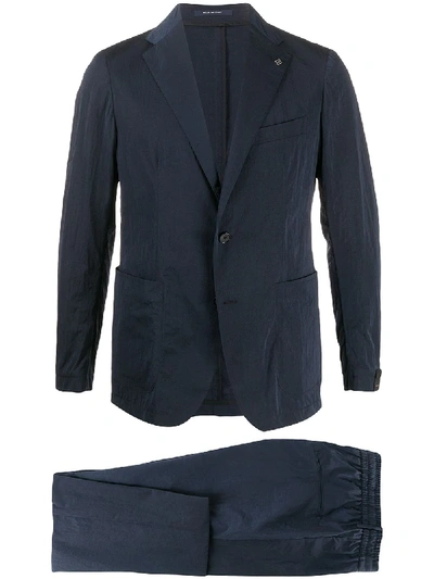 Tagliatore Single-breasted Suit In Blue