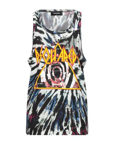 Dsquared2 Tank Tops In Blue