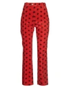 CHLOÉ CHLOÉ WOMAN PANTS RED SIZE 8 COTTON, ELASTANE, SILK