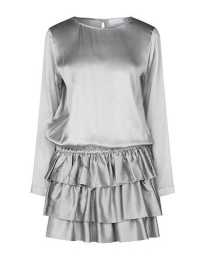 Douuod Short Dress In Grey