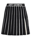 Off-white Contrasting Pleated Skirt In Black