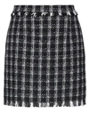 Msgm Tweed Cotton-blend Miniskirt In Black
