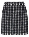 Msgm Woman Mini Skirt Black Size 4 Cotton, Acrylic, Polyester, Polyamide