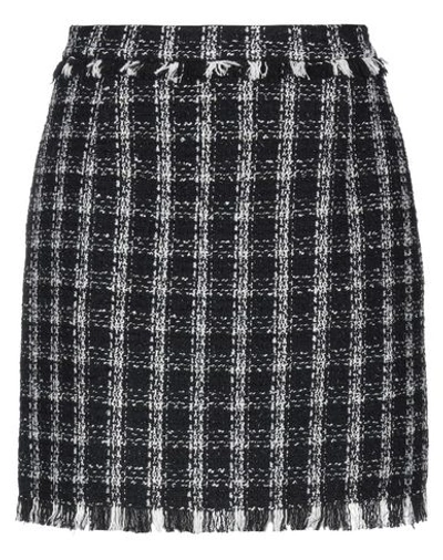 Msgm Tweed Cotton-blend Miniskirt In Black