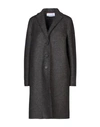 Harris Wharf London Coats In Dark Brown