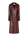 Chloé Zip-detailed Leather Coat In Brown