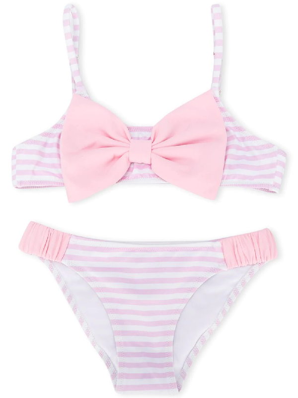pink striped bikini