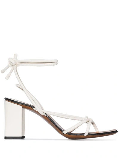 Atp Atelier White Andria 75 Leather Sandals