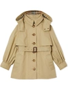 BURBERRY DETACHABLE HOOD TRENCH COAT