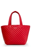 Mz Wallace Medium Metro Quilted Nylon Tote In Apple
