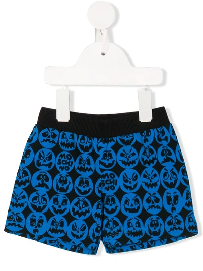 Moschino Babies' Printed Monsters Shorts In Blue