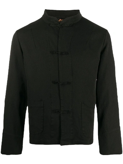 Black Comme Des Garçons Mandarin Jacket In Black