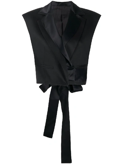 Ben Taverniti Unravel Project Structured Shoulders Waistcoat In Black