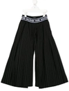 BALMAIN WIDE-LEG PLEATED TROUSERS