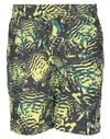Billionaire Boys Club Jungle Print Beach Shorts In Acid Green