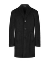 Grey Daniele Alessandrini Coats In Black