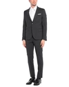 Grey Daniele Alessandrini Man Suit Steel Grey Size 42 Polyester, Wool, Elastane In Black