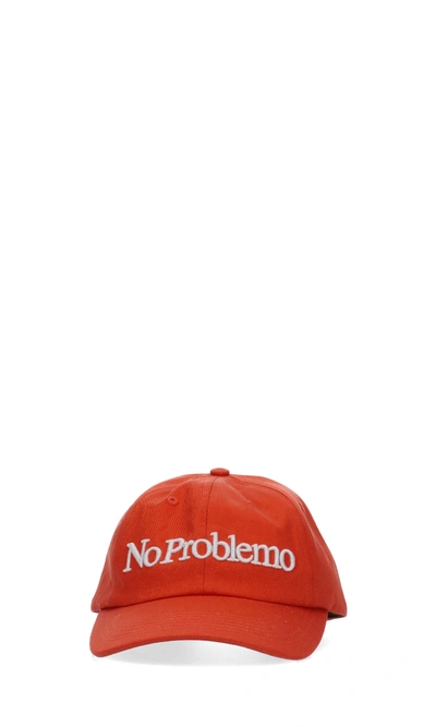 Aries No Problemo Embroidery Baseball Hat In Orange