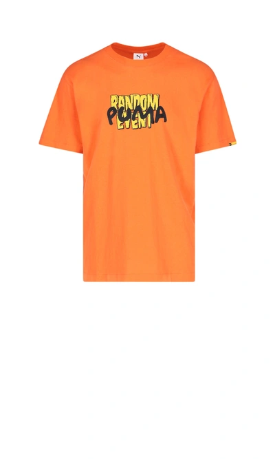 Puma Xrdet Logo Printed T-shirt In Orange