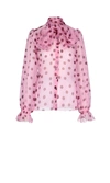 DOLCE & GABBANA TRASPARENT POLKA-DOT BLOUSE,11405713