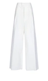 Bottega Veneta High-waisted Wide-leg Trousers In White