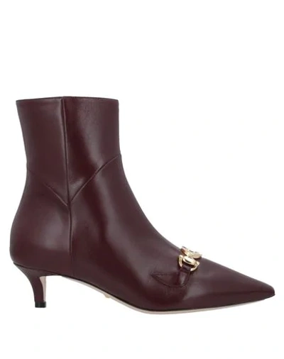 Gucci Ankle Boot In Maroon