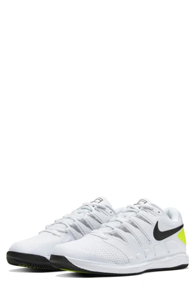Nike Court Air Zoom Vapor X Menâs Hard Court Tennis Shoes In White/ Volt/ Black