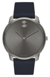 MOVADO BOLD LEATHER STRAP WATCH, 42MM,3600585