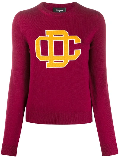 Dsquared2 Womens Bordeaux Jumper In Maroon