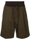 3.1 Phillip Lim Pull On Pleated Walking Shorts In Cedar