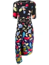 PETER PILOTTO FLORAL PRINT DRAPE DRESS