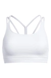 Zella Seamless Strappy Sports Bra In White