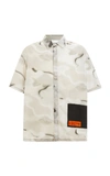 HERON PRESTON SS CAMO-PRINT COTTON SHIRT,770298