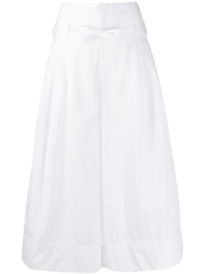 Transit Wide-leg Tie-waist Culottes In White