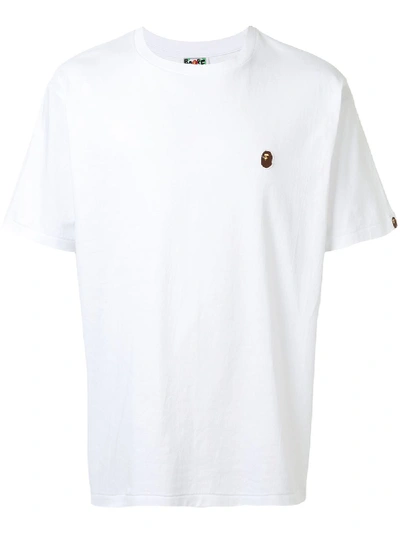 Bape Ape Head One Point T-shirt In White