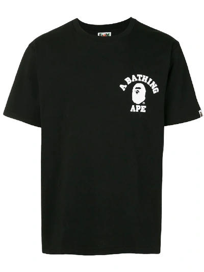 Bape 'space Camo College' T-shirt In Black