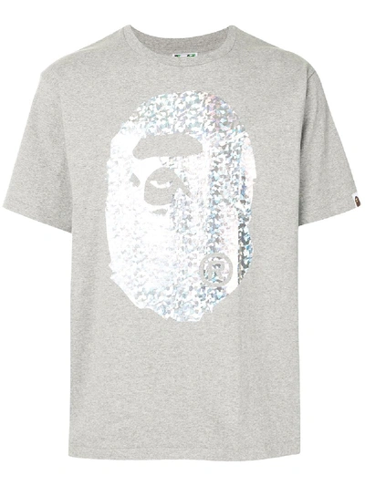 Bape Milo Print T-shirt In Grey